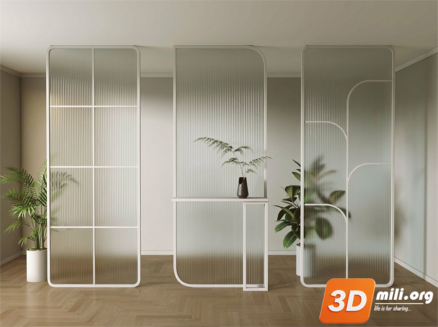Folding screen Skp Files 